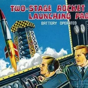 Two-Stage Rocket Launching Pad - Art Print