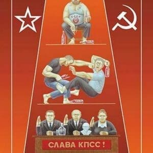 1 Russian (Drunk) 2 (Fight) 3 (Revolution) by Dimitri Deeva - Art Print