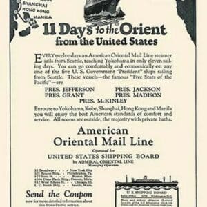 11 Days to the Orient by W.W. - Art Print