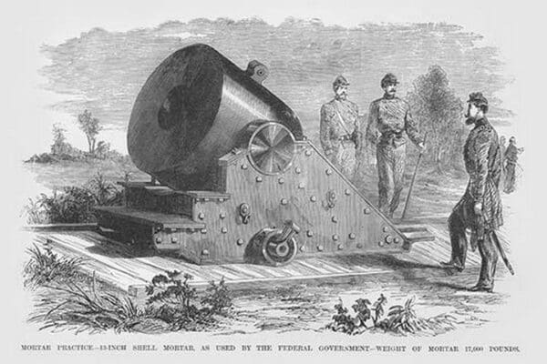13' Mortar with 7 Gunners by Frank Leslie - Art Print