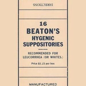 16 Beaton's Hygenic Suppositories - Art Print