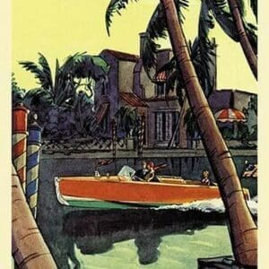 28 ft. Speedster (Dodge Boats) by Edw. A. Wilson - Art Print