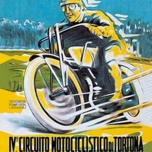 4th Motorcycle Circuit of Tortona by A.G. - Art Print