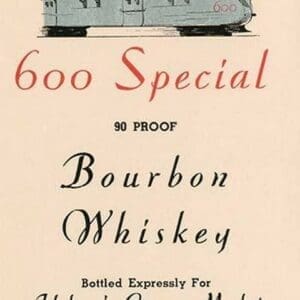 600 Special Bourbon Whiskey - Art Print