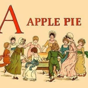 A Apple Pie by Kate Greenaway - Art Print