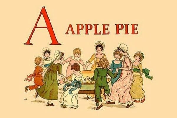 A Apple Pie by Kate Greenaway - Art Print