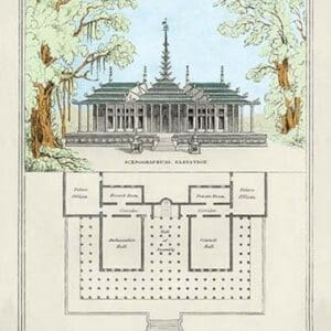 A Burmese Palatial Hall of Assembly by Richard Brown - Art Print
