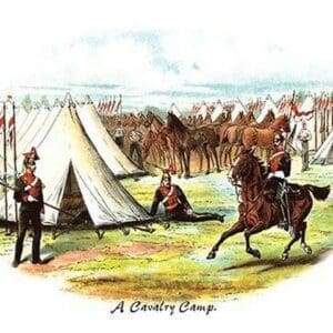 A Cavalry Camp by Richard Simkin - Art Print