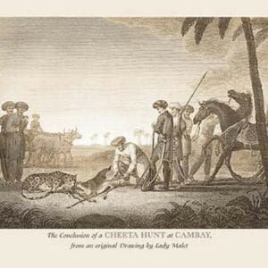 A Cheeta Hunt at Cambay by Baron de Montalemert - Art Print