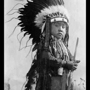 A Cheyenne Warrior of the Future by Richard Throssel - Art Print