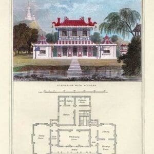 A Chinese Residence by Richard Brown - Art Print