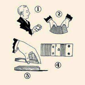 A Clever Card Trick by Harry Houdini - Art Print