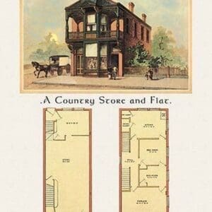A Country Store and Flat - Art Print