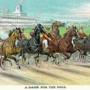 A Dash for the pole by Currier & Ives - Art Print