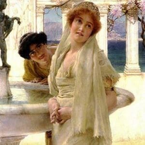 A Difference of Opinion by Sir Lawrence Alma-Tadema - Art Print