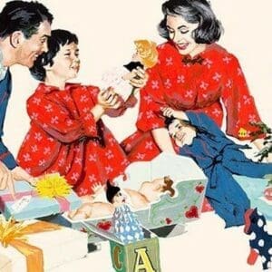 A Family Christmas by Jim Schaeffing - Art Print