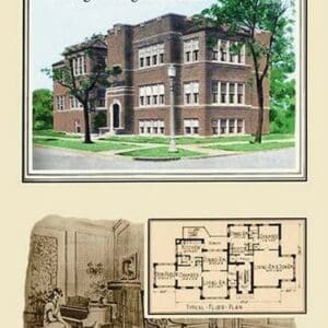 A Four-Apartment Two-Story Building by Geo E. Miller - Art Print