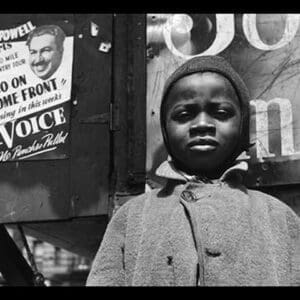 A Harlem Newsboy by Gordon Parks - Art Print