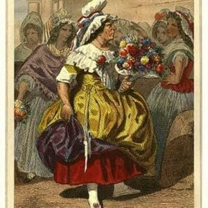 A Lady at the Market by L. Massard - Art Print