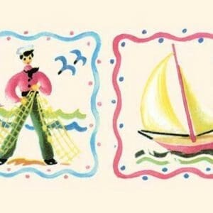 A Sailor and Sailboat - Art Print