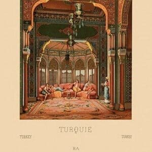 A Turkish Interior by Auguste Racinet - Art Print
