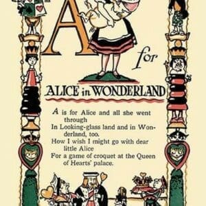 A for Alice in Wonderland by Tony Sarge - Art Print