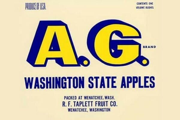 A.G. Brand Washington State Apples - Art Print