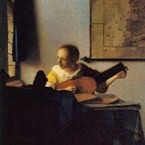 According to the Player by Johannes Vermeer - Art Print