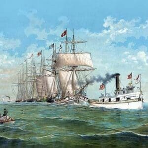 Addison Shipwrights - Fishing Fleet by W.J. Morgan & Co. - Art Print