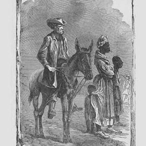 African American Slaves with a Farmer by Frank Leslie - Art Print