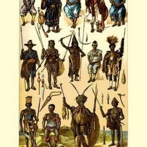 Afrique: Members of Various Tribes - Art Print