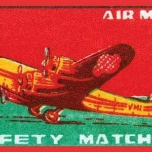 Air Mail Safety Matches - Art Print