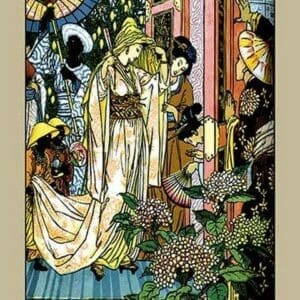 Aladdin - Princess Going For a Bath by Walter Crane - Art Print