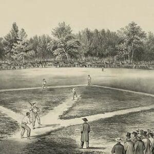 American national game of base ball by Currier & Ives - Art Print