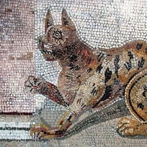 Ancient Tile Cat - Art Print