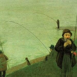 Anglers on the Rhine by August Macke - Art Print