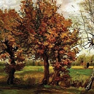 Autumn Landscape with Four Trees by Vincent van Gogh - Art Print
