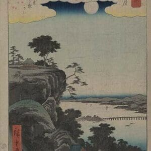 Autumn moon at Ishiyama (Ishiyama no shugestu) by Utagawa Hiroshige - Art Print