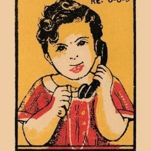 Baby on Phone - Art Print