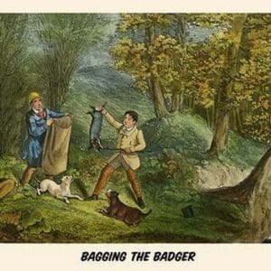 Bagging the Badger by Henry Alken - Art Print