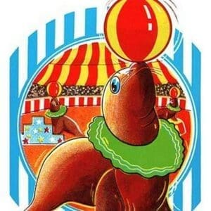 Balancing Circus Seal - Art Print