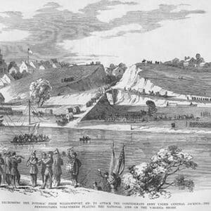 Banks Crosses Potomac from Williamsport to arrack Jackson by Frank Leslie - Art Print