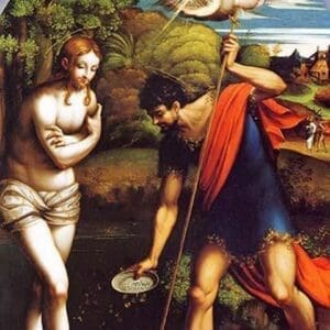 Baptism of Christ by Girolamo Parmigianino - Art Print