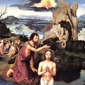 Baptism of Christ by Joachim Patinier or Patinir - Art Print
