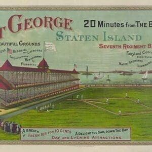 Baseball game being played at St. George Park - Art Print