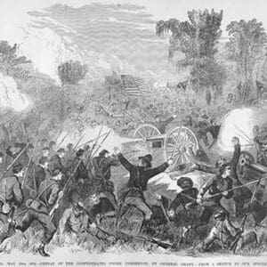 Battle of Baker's Creek - Grant Defeats Pemberton by Frank Leslie - Art Print