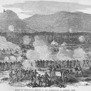 Battle of Chickamauga - Repulse of Rebels at Crawfish Creek by Frank Leslie - Art Print