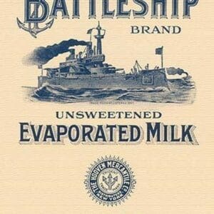Battleship Brand Unsweetened Evaporated Milk #2 - Art Print