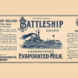 Battleship Brand Unsweetened Evaporated Milk - Art Print