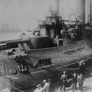 Battleship Tsarevich docked at Port of New York - Art Print